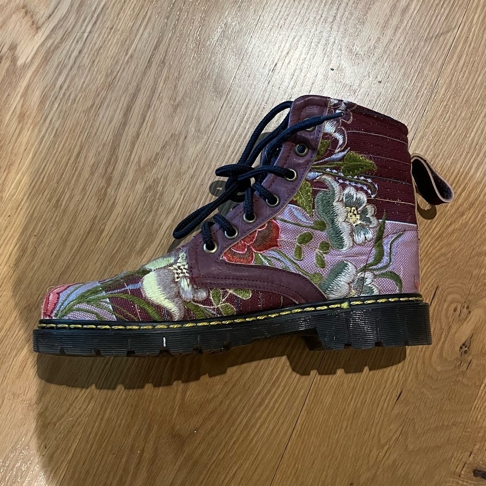One-of-a-kind Embroidered Ankle Boots, Women’s 9